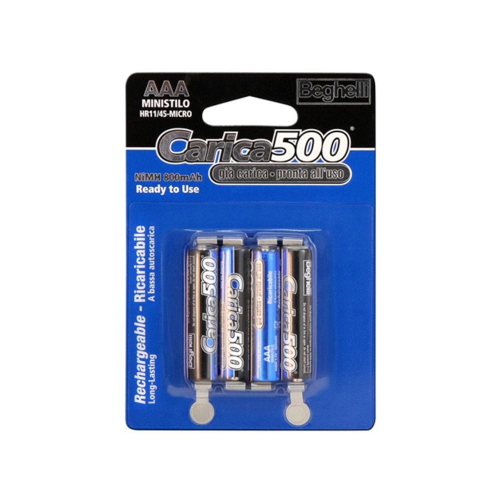 Batterie pile beghelli ricaricabili ministilo aaa - mah800 pezzi 4.